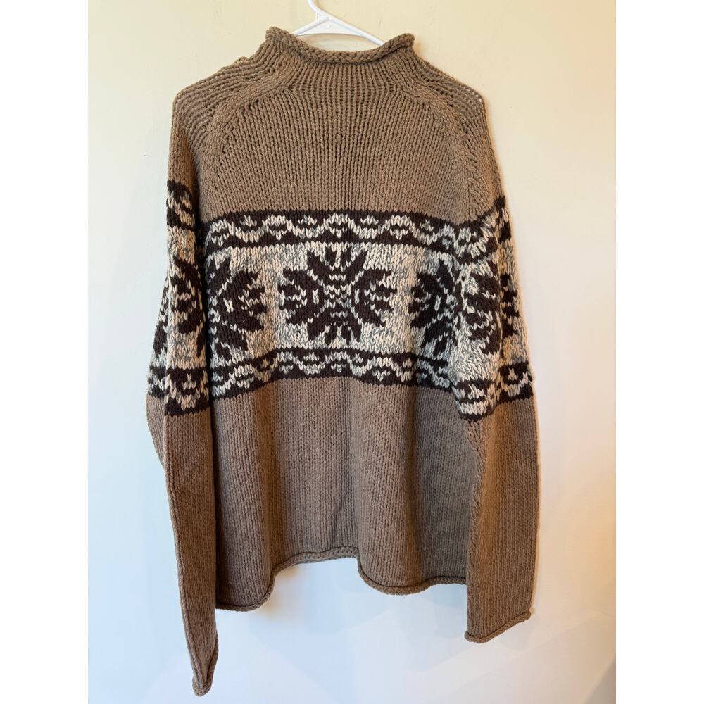 J. Crew Brown and Black Crewneck Sweater